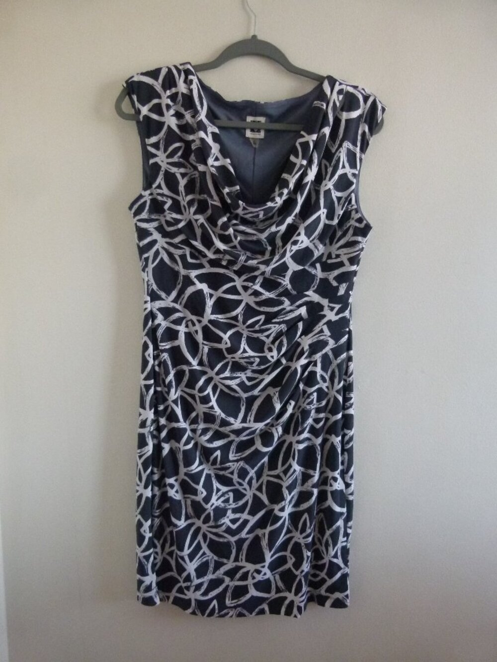 Anne Klein Women's Valerie Floral Print Cowl Neck Mini Dress